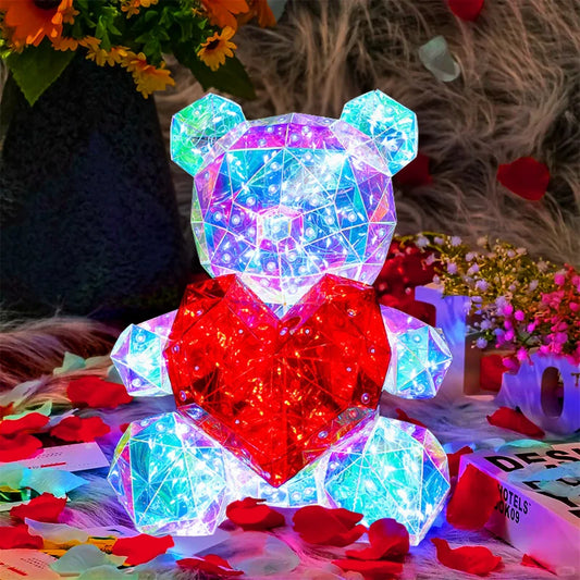 Ours d'amour lumineux LED